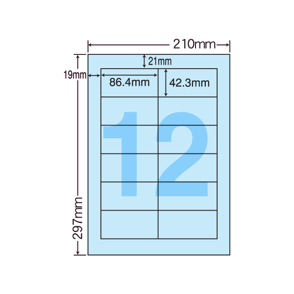 限定SALEセール ナナクリエイト CL6 レーザプリンタ用ラベル(12面)普通