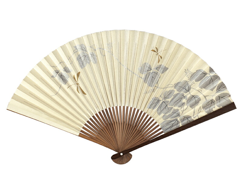 京扇子 トンボ 唐木 パール地 紳士用 香り付 名入れ可 桐箱可 FU-536 男性用 メンズ｜オーケーマート