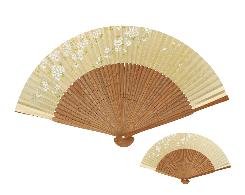 京扇子 上唐木中彫 大短地 桜 香り付 名入れ印刷 名入れ無し 30 から 100本 1本あたり7,150円から FU-570 名入れ 女性用 レディース 送料無料