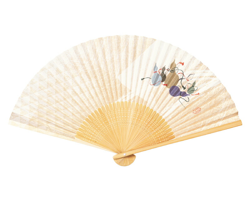 扇子 瓢箪 5本から 紙 白竹中彫 紳士用 香り付 名入れ/桐箱可 1本あたり3,146円から FU-5705 男性用 メンズ