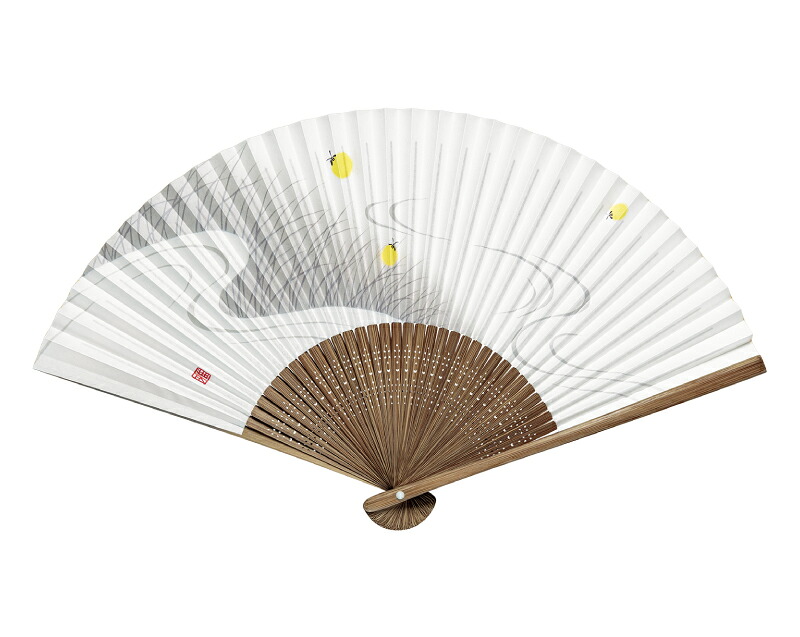 紙 扇子 唐木中彫 蛍 香り付 名入れ印刷 名入れ無し 30 から 100本 1本あたり1,705円から FU-5712 名入れ 男性用 メンズ 女性用 レディース 送料無料