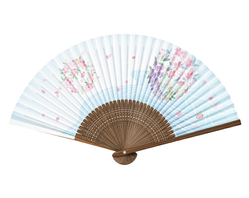 紙 扇子 唐木中彫 花ゆら 香り付 名入れ印刷 名入れ無し 30 から 100本 1本あたり1,705円から FU-5735 名入れ 男性用 メンズ 女性用 レディース 送料無料
