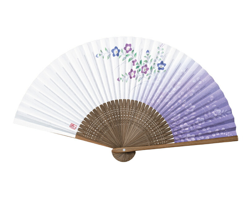 紙 扇子 唐木中彫 桔梗 香り付 名入れ可 30 から 100本 1本あたり1,705円から FU-5737 名入れ 男性用 メンズ 女性用 レディース 送料無料｜オーケーマート