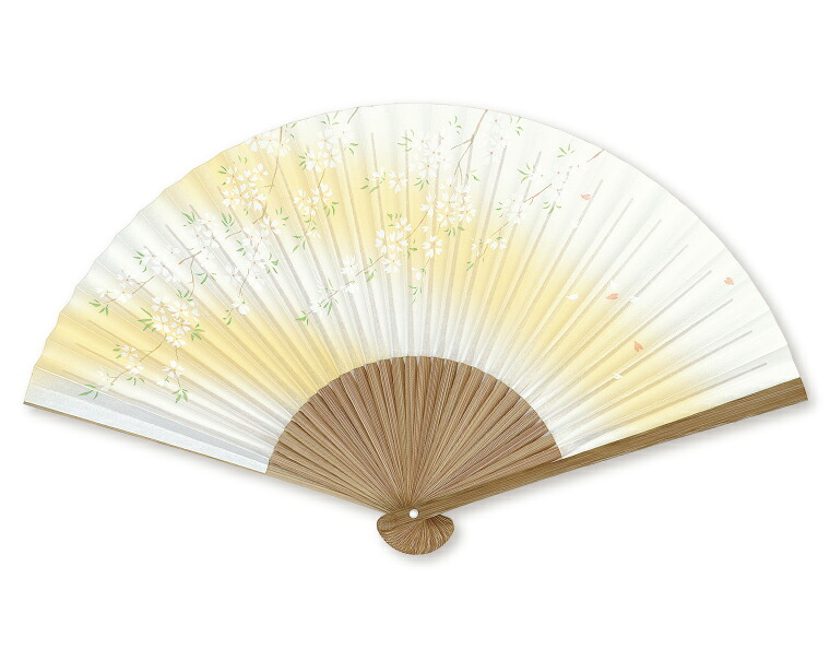 京扇子 唐木 パール地 桜 香り付 名入れ印刷 名入れ無し 30 から 100本 1本あたり4,620円から FU-575 名入れ 女性用 レディース 送料無料