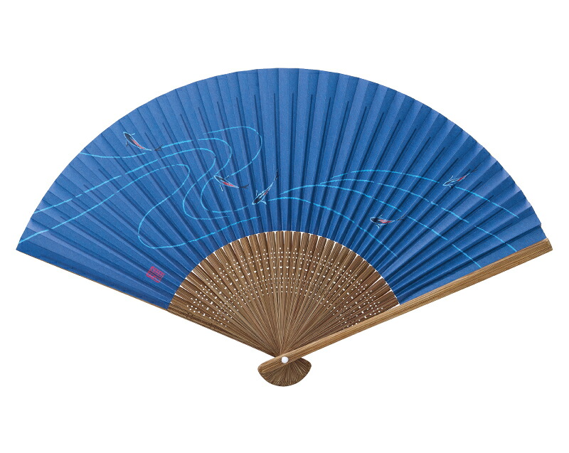 扇子 流水鮎 名入れ印刷 名入れ無し 男物扇子 30から100本 1本あたり2,640円から NK-207 名入れ 男性用 メンズ 送料無料