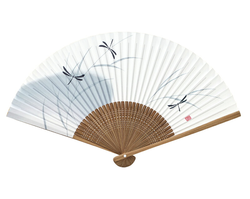 扇子 蜻蛉 名入れ印刷 名入れ無し 男物扇子 30から100本 1本あたり2,640円から NK-208 名入れ 男性用 メンズ 送料無料