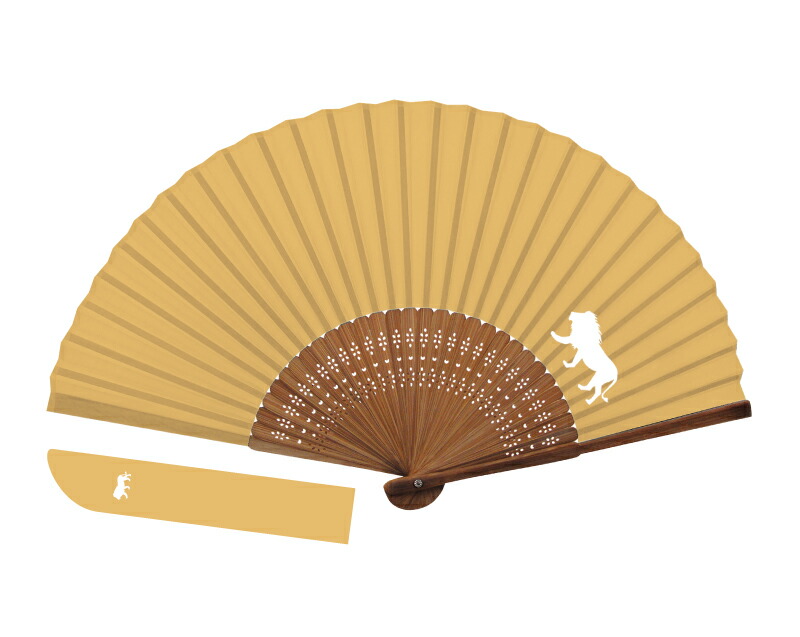 絹扇子 ライオン 名入れ印刷 名入れ無し 扇子 唐木 扇子袋付 30から100本 My Favorites 1本あたり1,320円から NK-5676 名入れ 男性用 メンズ 女性用 レディース シルク 送料無料