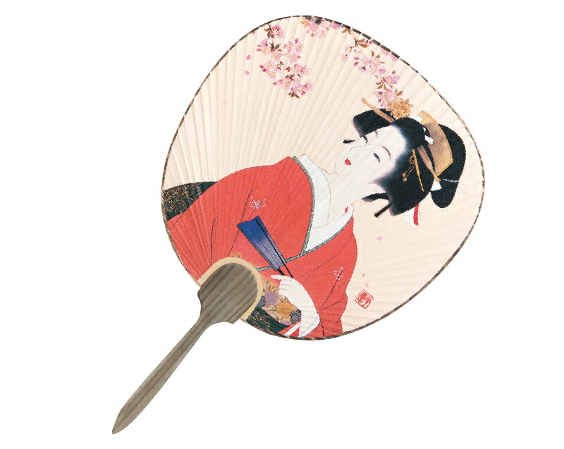 名入れ印刷 名入れ無し 団扇 都 うちわ 美人画 光園美人 扇子 5 から 200本 1本あたり1,408円からFU-227 日本製