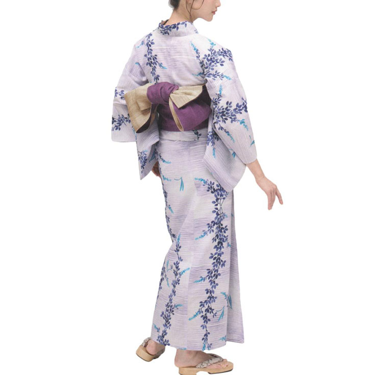 本染浴衣 源氏物語ゆかた 布切れ 未仕立てもの品 No.6001 「綿 紅梅 注染本染」夏の尾花、凛とした成年者の折り目正しいを漂わせてくれます。オプションで仕立てものも承ります。奥ゆかしいな柄ゆきが、しっとりとした成年者の佇まいを上演してくれます