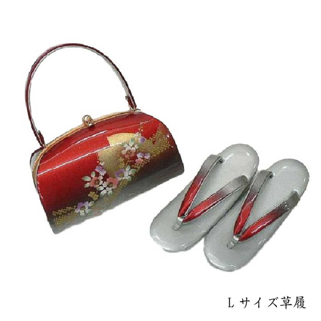 楽天市場】草履バッグセット・LLサイズ・一本手ハート型バッグ・No  