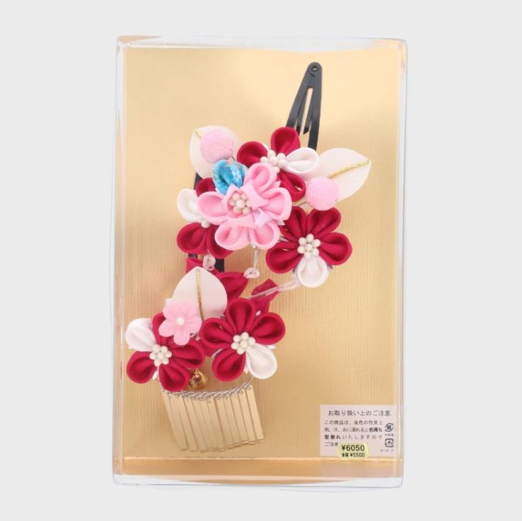 女児スリーピン髪飾り 七五三 可愛らしい 花 髪飾り sel26-10394602