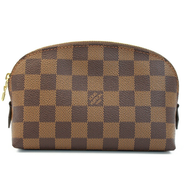 LOUIS VUITTON ルイヴィトン ポシェット･コスメティック PM エベヌ ダミエ エベヌ ゴールド金具 N47516【貨物輸送無料】【中古】【D5518】