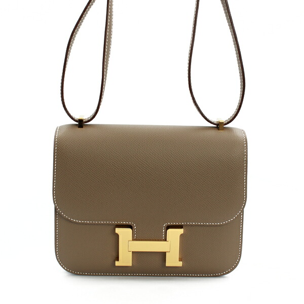 HERMES エルメス バッグ コンスタンス3ミニ ミロワール エプソン コンスタンス エトゥープ ゴールド金具 W刻印(2024年製造)【送料無料】【中古】【D6128】｜トキオカ