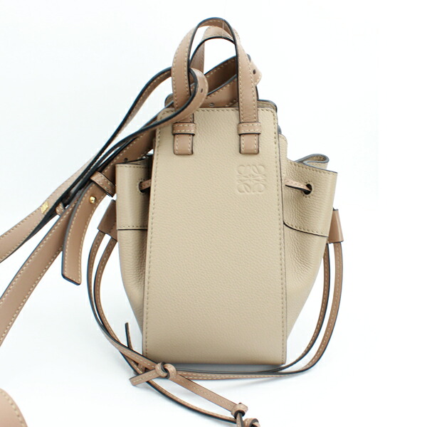 LOEWE ロエベ バッグ ハンモックドローストリングバッグミニ カーフスキン ゴールド金具 A538V07X15【送料無料】【中古】【D6152】