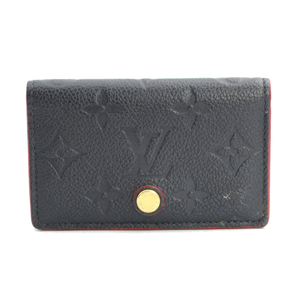 LOUIS VUITTON ルイヴィトン 財布 ミュルティカルト カードケース モノグラム/アンプラント マリーヌルージュ ゴールド金具 M67263【送料無料】【中古】【D6388】