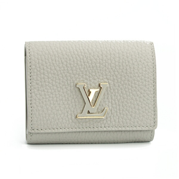 LOUIS VUITTON ルイヴィトン 財布 ポルトフォイユ･カプシーヌ タイニー トリヨンレザー フリントグレー ゴールド金具 M12406【送料無料】【中古】【D6590】