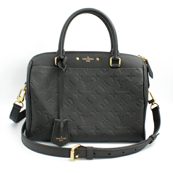 LOUIS VUITTON ルイヴィトン ファスナー開閉式 スピーディ・バンドリエール25 NM モノグラム・アンプラント モノグラム ブラック ゴールド金具 M42401【送料無料】【中古】【D6595】