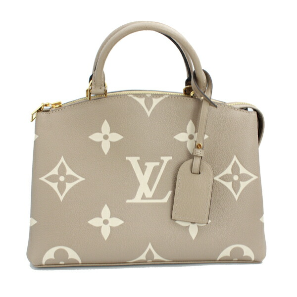 LOUIS VUITTON ルイヴィトン バッグ プティ･パレ PM バイカラー モノグラム･アンプラント モノグラム トゥルトレール クレーム ゴールド金具 M58914【送料無料】【中古】【D6777】