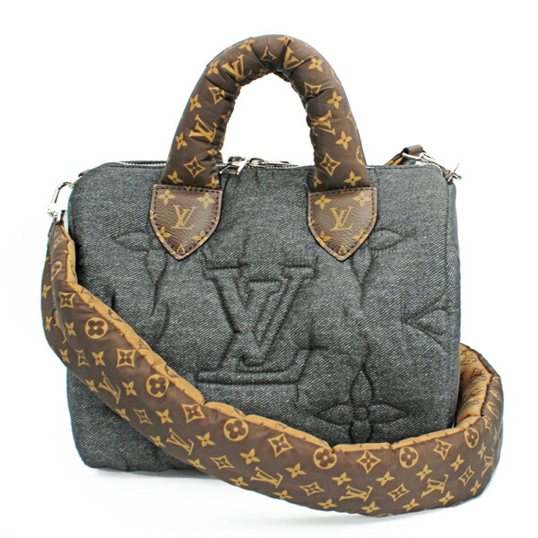 LOUIS VUITTON ルイヴィトン バッグ LV Ski スピーディバンドリエール25 ブラックジーンズ/ナイロン ブラック×ブラウン シルバー金具 M26956【送料無料】【中古】【D6891】