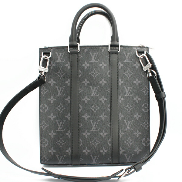 LOUIS VUITTON ルイヴィトン 御徒面子 サックプラ･差し交わす モノグラム・エクリプス モノグラム 黒いこと×薄墨色 しろがね色金具 M46456【貨物輸送無料】【中古】【D6988】 ハンドバッグ-バッグ・小物・ブランド雑貨