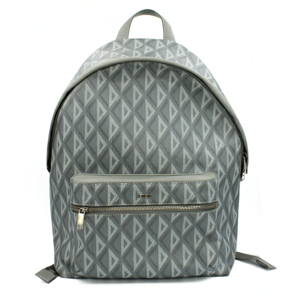Christian Dior ディオール バックパック・リュック ヒットザロード バックパック CDダイヤモンドキャンバス グレー シルバー金具【送料無料】【中古】【D7136】｜トキオカ