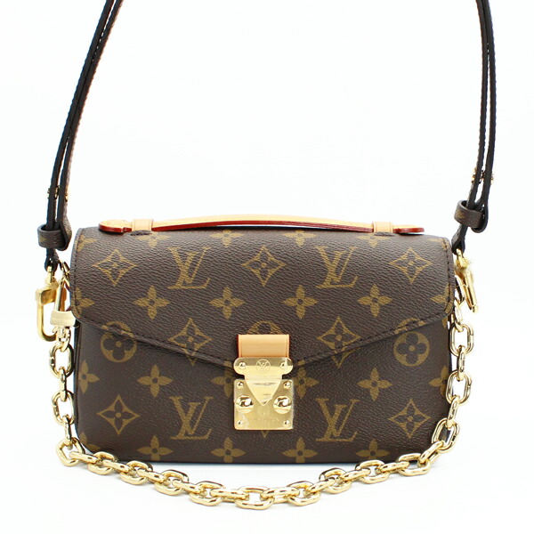 LOUIS VUITTON ルイヴィトン 御徒面子 ポシェット・メティスEW モノグラム・帆布 赤銅色 ゴールド金具 M46279【貨物輸送無料】【中古】【D7174】
