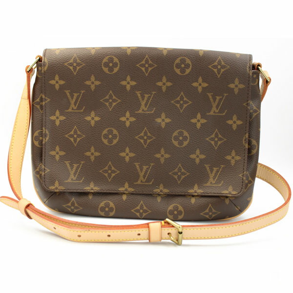 LOUIS VUITTON ルイヴィトン 御徒面子 ミュゼット・タンゴ ロング肩部 モノグラム・帆布 モノグラム 赤銅色 ゴールド金具 M51388【貨物輸送無料】【中古】【D7293】
