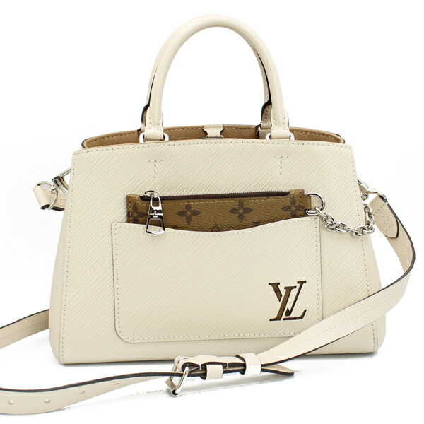 LOUIS VUITTON ルイヴィトン 御徒面子 マレル･トートBB エピ 石英 しろがね色金具 M20520【貨物輸送無料】【中古】【D7304】