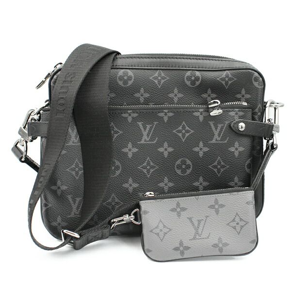 LOUIS VUITTON ルイヴィトン 御徒面子 3重協奏曲伝達人 モノグラム・エクリプス/逆さま 黒いこと ガンメタリック金具 M69443【貨物輸送無料】【中古】【D7366】