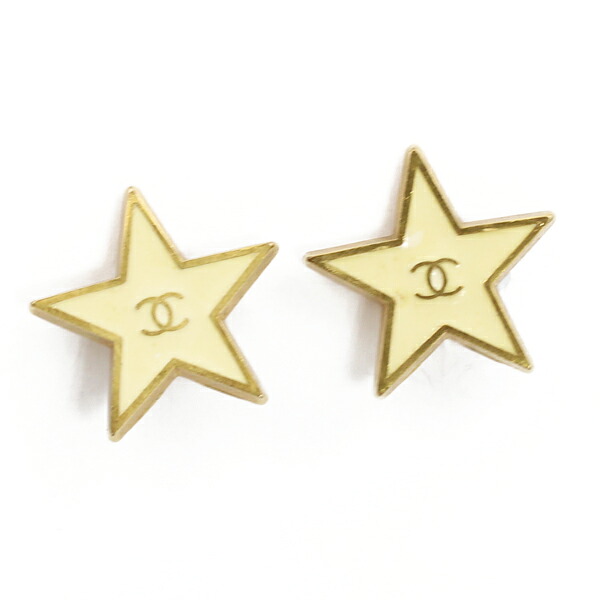 CHANEL シャネル 小物 ココマーク スターモチーフ イヤリング ゴールドメッキ ゴールド ゴールド金具 01P【送料無料】【中古】【D7411】｜トキオカ