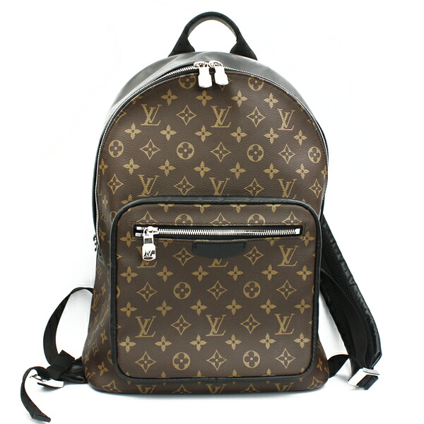 LOUIS VUITTON ルイヴィトン バッグ ジョッシュ NV モノグラム・マカサー モノグラム ブラウン/ブラック シルバー金具 M45349【送料無料】【中古】【D7665】｜トキオカ