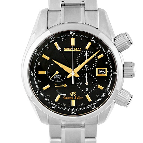 【マスターショップ限定】セイコー SEIKO グランドセイコー スプリングドライブ クロノ SBGC005 9R86-0AC0 チタン 43.5mm ブラック文字盤 【送料無料】【中古】【メンズ】【腕時計】