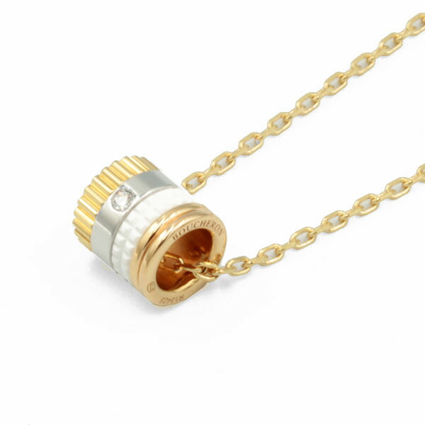 ブシュロン BOUCHERONキャトルクラシック ネックレス ダイヤ 750/3ゴールド（YG&times;PG&times;WG） チェーン長さ：約45cm 【送料無料】【中古】【レディース】【アクセサリー】【D4032】｜トキオカ