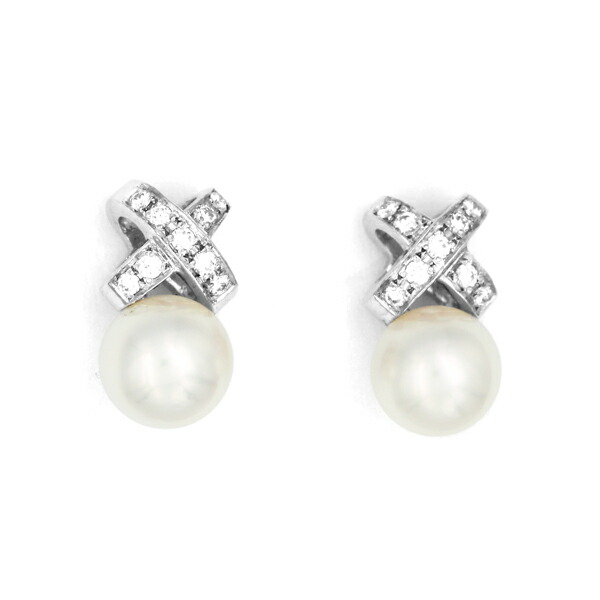 ミキモト K18 リボン パールピアス 楽天市場】【送料無料】【中古】 MIKIMOTO ミキモト K18 ピアス
