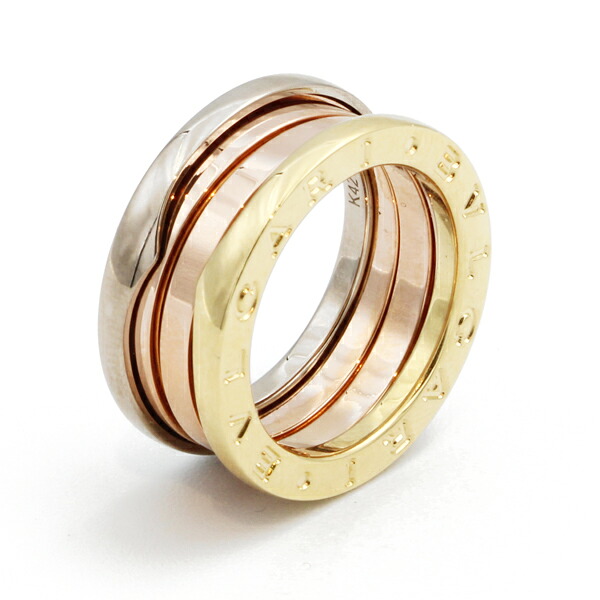 ブルガリ BVLGARI B.ZERO1(ビーゼロワン)パーフェクトミスティ #50 3ゴールド（YG×PG×WG） 50号（日本サイズ\u003d約10号） 【送料無料】【中古】【レディース】【アクセサリー】 【D5389】