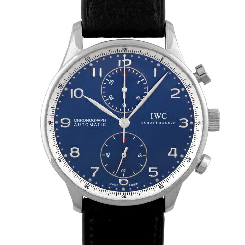 【正規品・新品純正ベルト】IWC インターナショナルウォッチカンパニー ポルトギーゼ クロノ ローレウス スポーツ フォー グッド IW371432 SS&times;革 40.9mm ブルー文字盤 【送料無料】【中古】【メンズ】【腕時計】｜トキオカ
