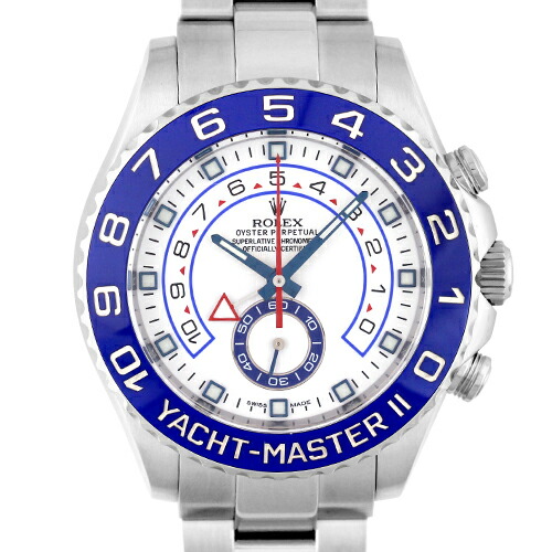 ロレックス ROLEX ヨットマスター2 116680 SS 44mm ホワイト文字盤 【送料無料】【中古】【メンズ】【腕時計】 【76757】
