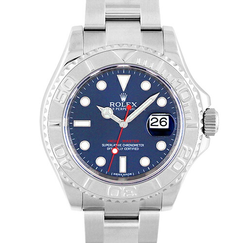 【正規品】ロレックス ROLEX ヨットマスター40 116622 PT×SS 40mm ブルー文字盤 【送料無料】【中古】【メンズ】【腕時計】