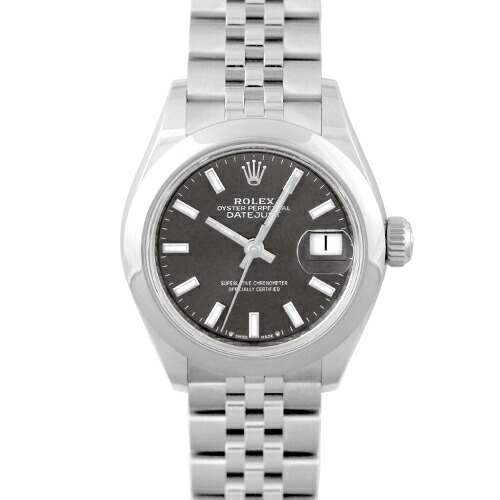 ロレックス ROLEX デイトジャスト28 279160 SS 28mm ダークグレー文字盤 ジュビリーブレスレット 【送料無料】【新品】【レディース】【腕時計】
