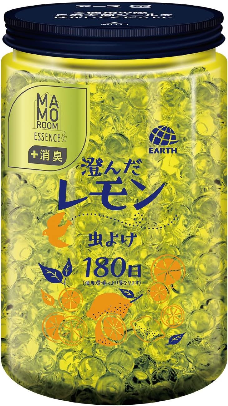【送料無料】【1ケースまとめ買い１２個】アース製薬　マモルーム エッセンス 虫よけパール (180日用) 「澄んだレモン」 置くだけジェル500ｇ