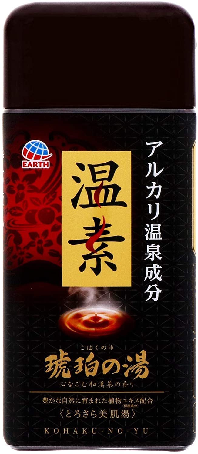 【貨物輸送無料・構成成分地方を除く】【１入れものまとめ買い１６個】アース製薬 温素 一風呂剤 琥珀色の湯(600g)