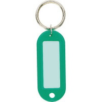 【送料無料・一部地域除く】【まとめ買い５０個】コクヨ ナフ-210G キーホルダー型名札 　緑 両面表示用大
