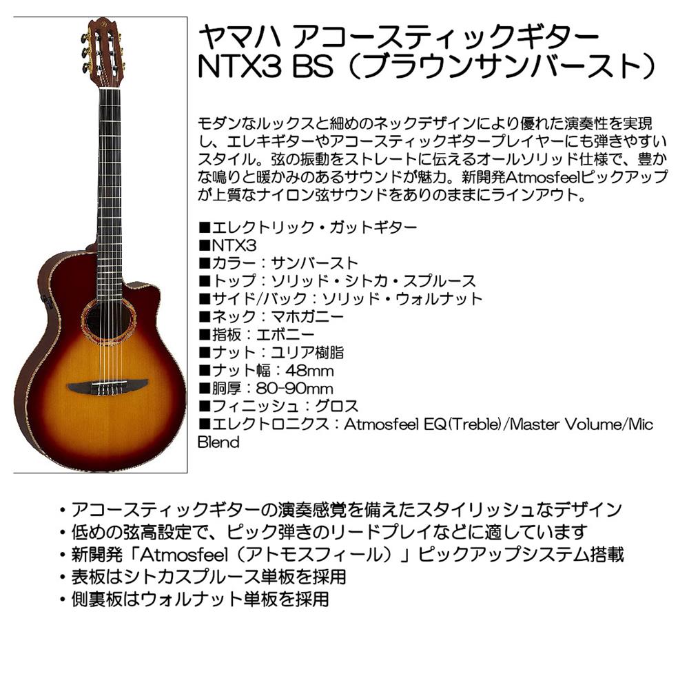 YAMAHA ヤマハ アコースティツクギター NTX3 BS｜大須楽器