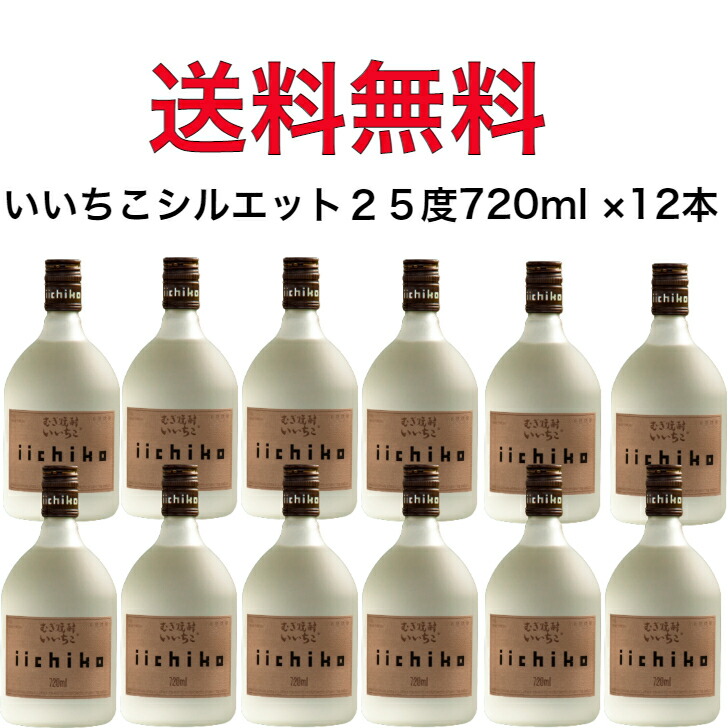 いいちこシルエット25度７２０ｍｌ １２本 おすすめ 人気 家飲み 焼酎 酒 麦焼酎 ボトルキープ 最大50％オフ！