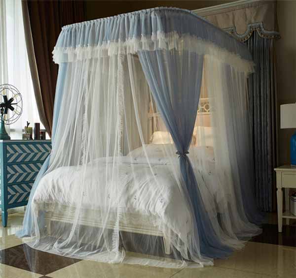 蚊帳 お姫様系 欧風 折りたたみ かや 蚊よけ蚊帳 密度高いメッシュ シングルベッド 超新作