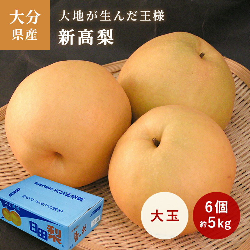 楽天市場】新高 梨 なし 約5kg（6〜13玉入）【発送時期：10月上旬頃-10