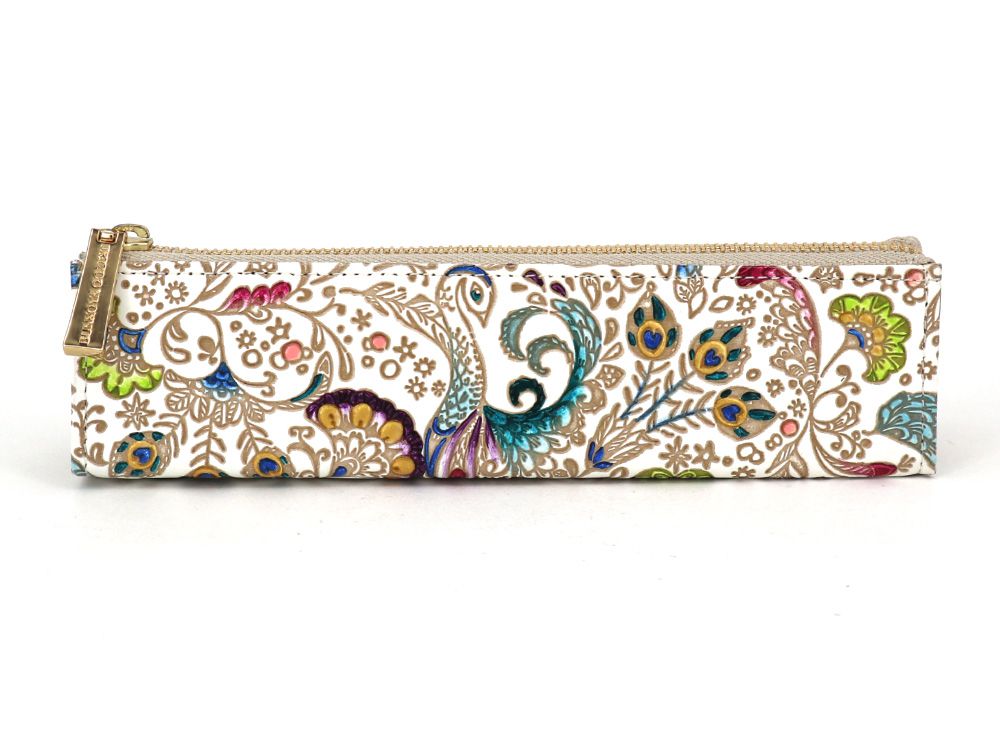 楽天市場】【可愛い皮革伝統工芸 文庫屋「大関」】錦紗＜青＞ 三角マチ