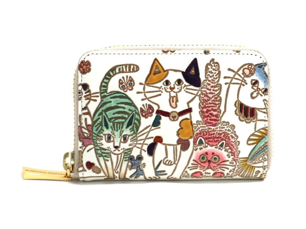 楽天市場】【可愛い皮革伝統工芸 文庫屋「大関」】花と猫＜インディゴ