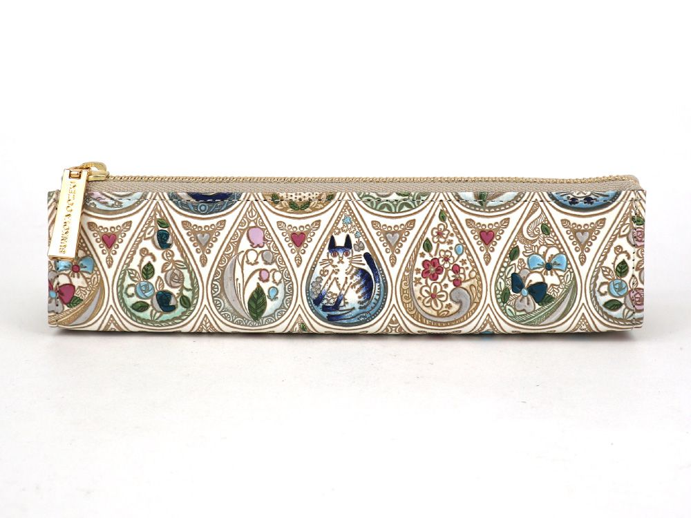 楽天市場】【可愛い皮革伝統工芸 文庫屋「大関」】錦紗＜青＞ 三角マチ