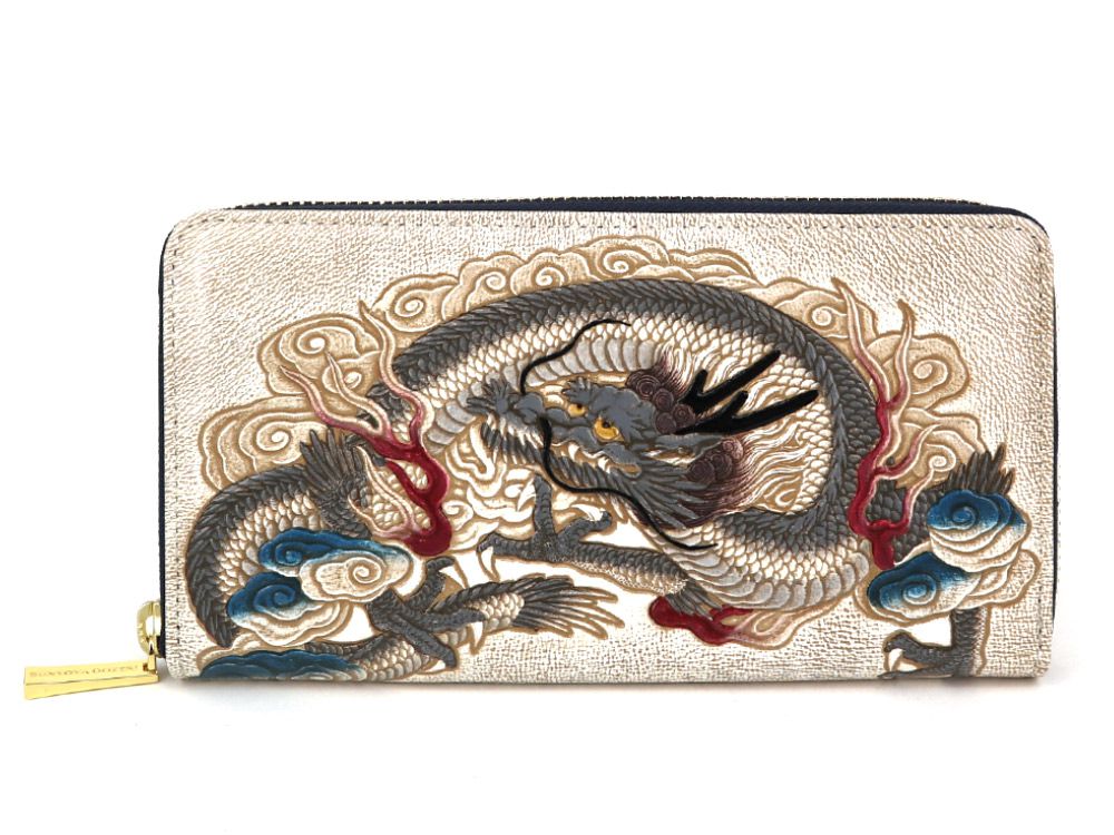 長財布 海外限定 竜 ドラゴン 龍 spirited away 楽天市場】【可愛い皮革伝統工芸 文庫屋「大関」】龍神＜緑＞ ぐるっと